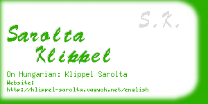 sarolta klippel business card